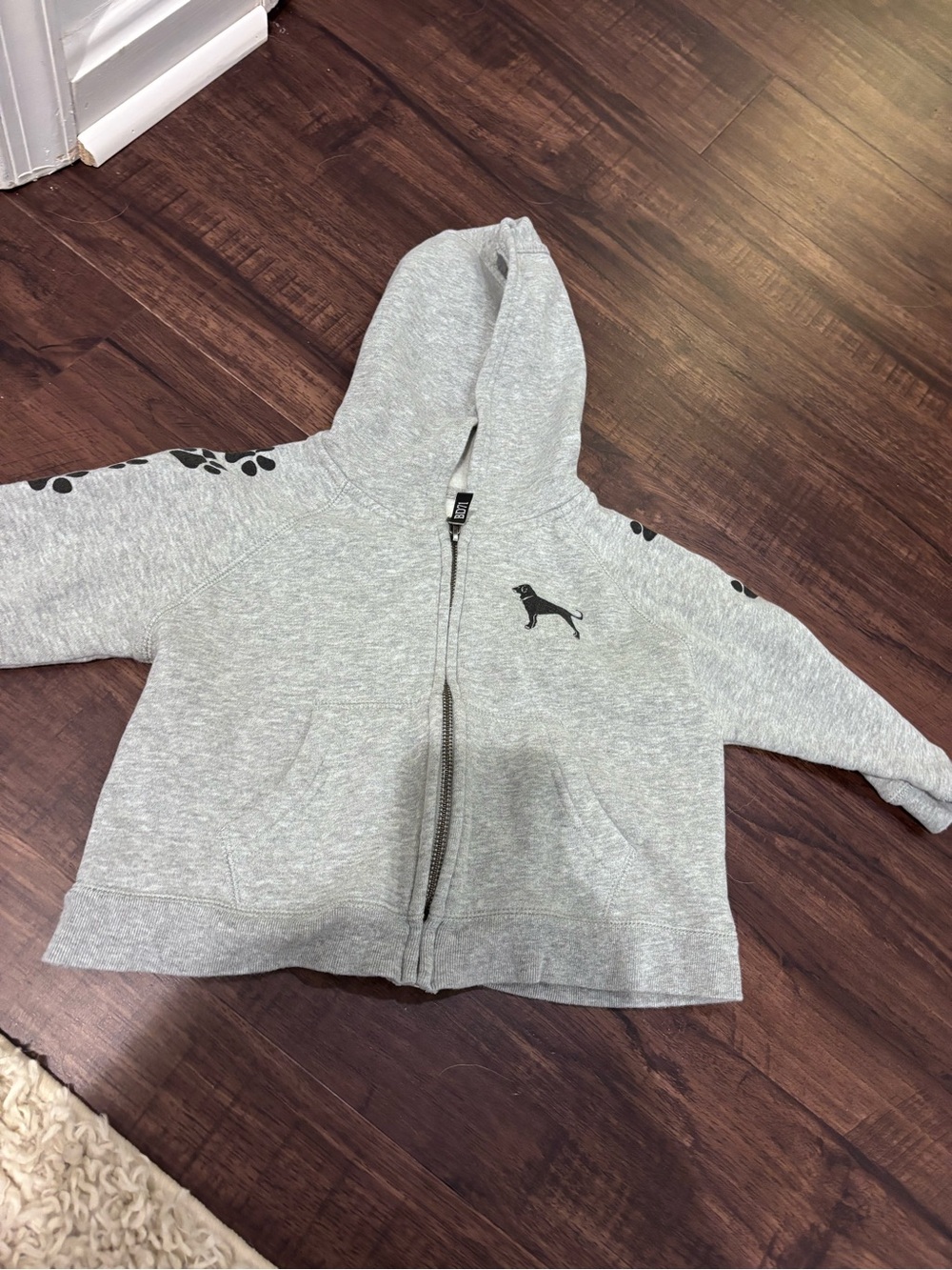 Black Dog Gray Full Zip Hoodie , 3T